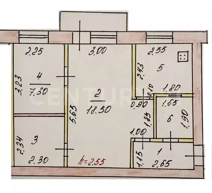 2-к кв. Чувашия, Чебоксары просп. Ленина, 54 (43.3 м) - Фото 2