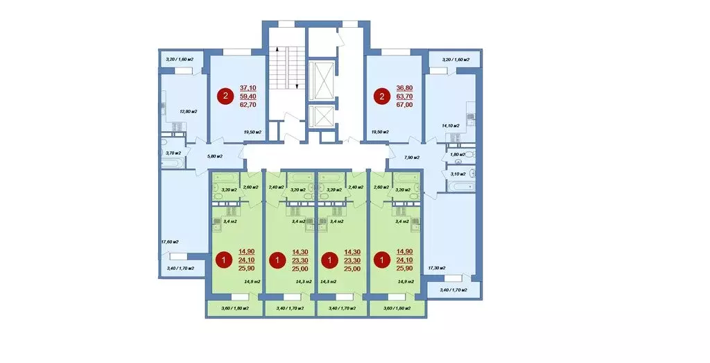 1-комнатная квартира: деревня Островцы, микрорайон Новые Островцы, ... - Фото 2