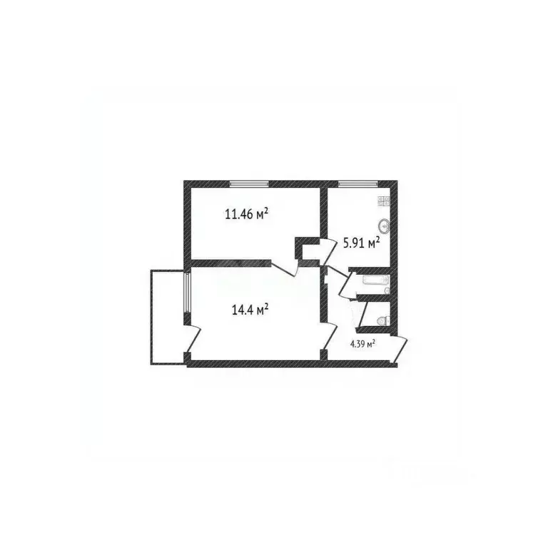 2-к кв. Белгородская область, Валуйки ул. Пархоменко, 20 (39.3 м) - Фото 1