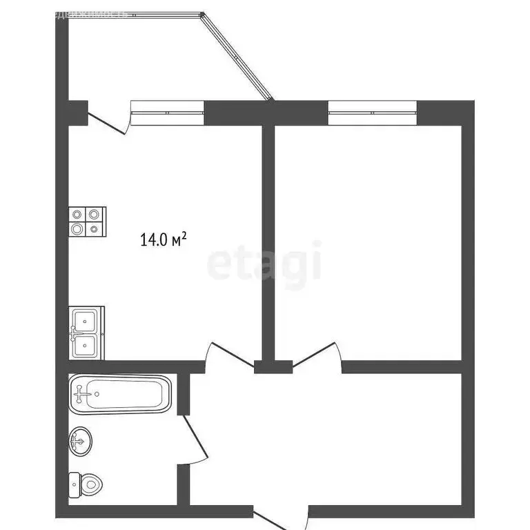 1-комнатная квартира: Раменское, Крымская улица, 12 (41.1 м) - Фото 0