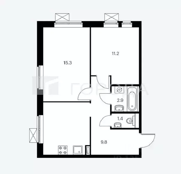 3-к кв. Алтайский край, Новоалтайск Октябрьская ул., 27 (51.0 м) - Фото 2