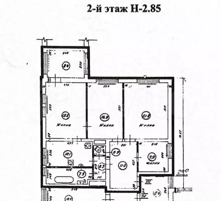 5-к. квартира, 105,6 м, 2/4 эт. - Фото 0