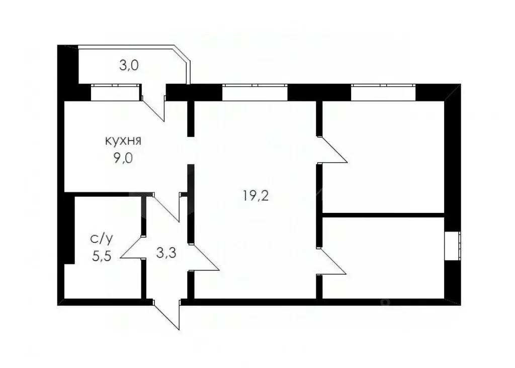 2-к кв. Тюменская область, Тюмень ул. Федюнинского, 54к1 (56.1 м) - Фото 1