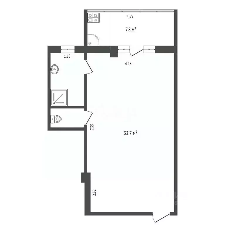 1-к кв. Крым, Алупка ул. Западная, 24А (48.0 м) - Фото 1