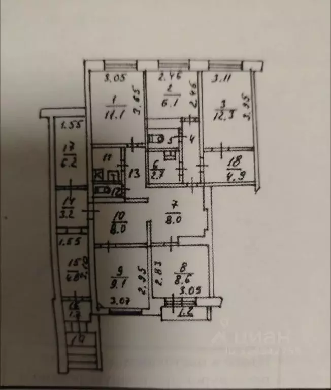 3-к кв. Псковская область, Псков Западная ул., 1 (98.3 м) - Фото 2