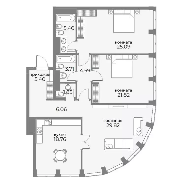 3-комнатная квартира: Москва, Дружинниковская улица, 15А (125.9 м) - Фото 1