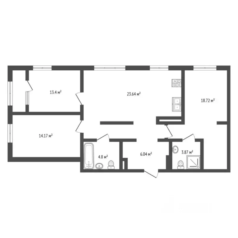 3-к кв. Тюменская область, Тюмень Рощино мкр, ул. Александра ... - Фото 1
