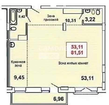3-к кв. Новосибирская область, Новосибирск Кавалерийская ул., 7 (82.0 ... - Фото 1