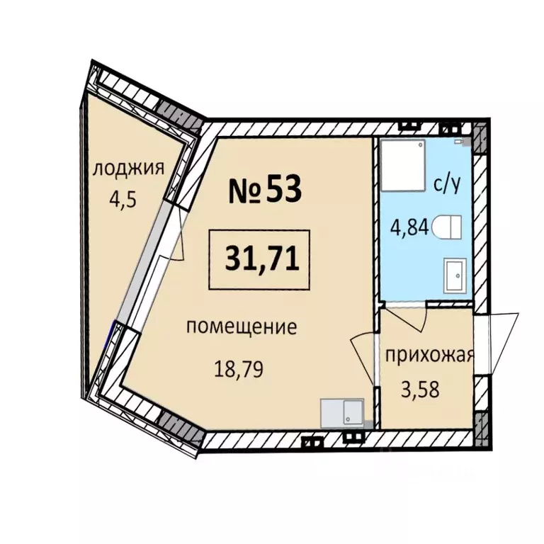 1-к кв. Калининградская область, Балтийск  (31.71 м) - Фото 0