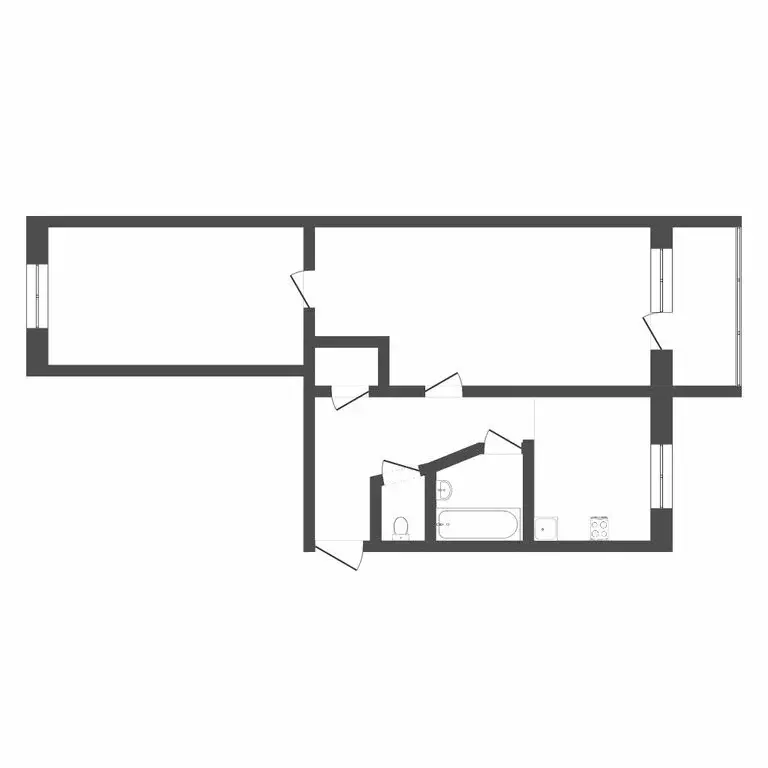 2-комнатная квартира: Тюмень, Волгоградская улица, 117 (46.1 м) - Фото 1