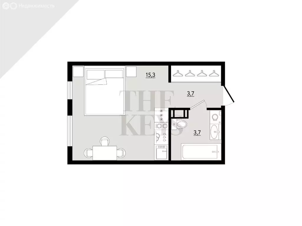 Квартира-студия: Санкт-Петербург, Волхонское шоссе, 5к2 (22.7 м) - Фото 1