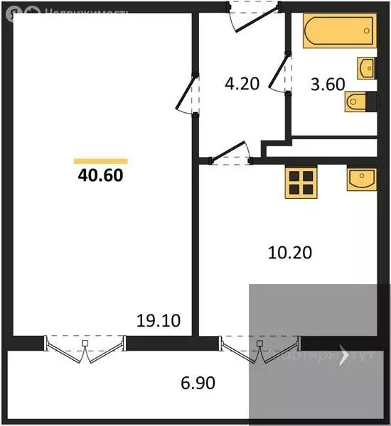 1-комнатная квартира: посёлок Отрадное, Фестивальная улица, 15 (40.5 ... - Фото 1