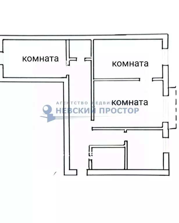 3-к кв. Санкт-Петербург Новочеркасский просп., 30 (59.6 м) - Фото 1