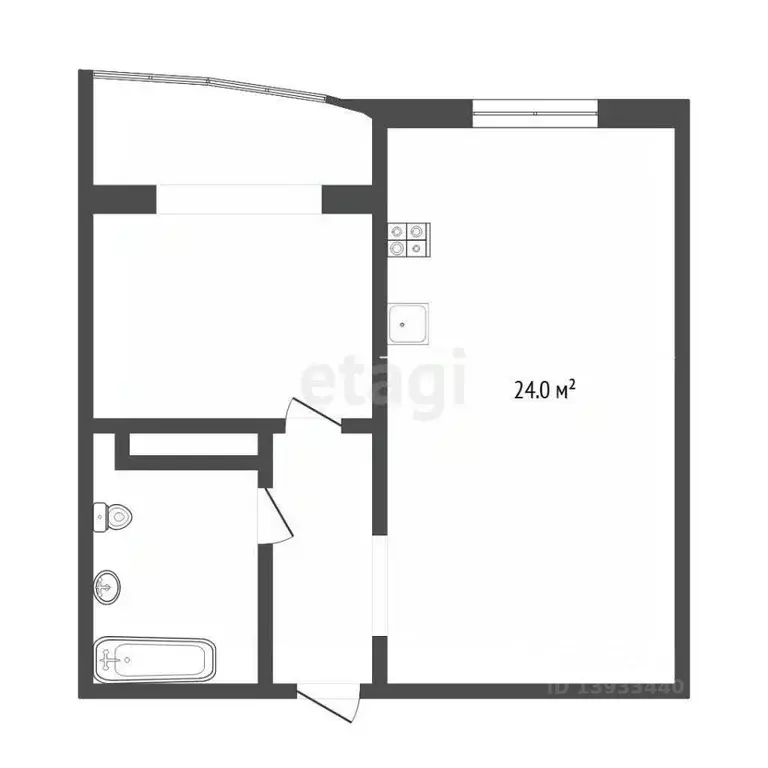 1-к кв. Тюменская область, Тюмень ул. Николая Семенова, 21к1 (43.7 м) - Фото 0