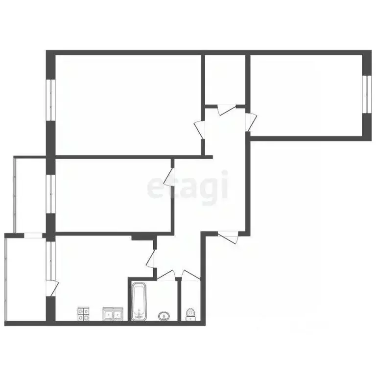 3-к кв. Саха (Якутия), Якутск 202-й мкр, 17 (79.1 м) - Фото 0