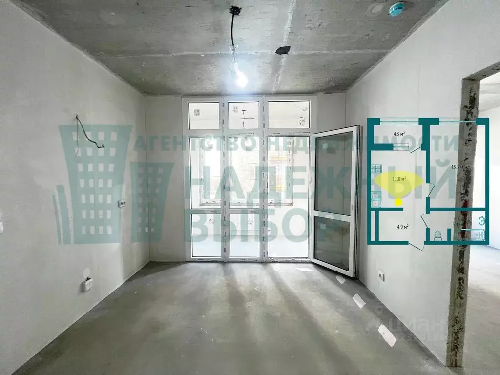 1-к кв. Тюменская область, Тюмень ул. Эльвиры Федоровой, 1 (36.7 м) - Фото 1