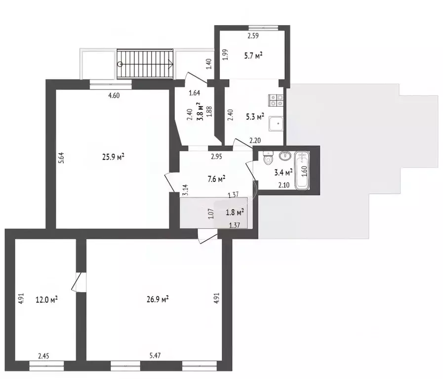 4-к кв. Калининградская область, Калининград ул. Гоголя, 1 (136.0 м) - Фото 2