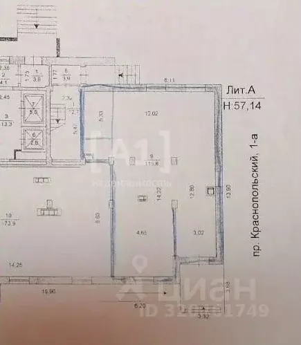 Торговая площадь в Челябинская область, Челябинск просп. ... - Фото 2