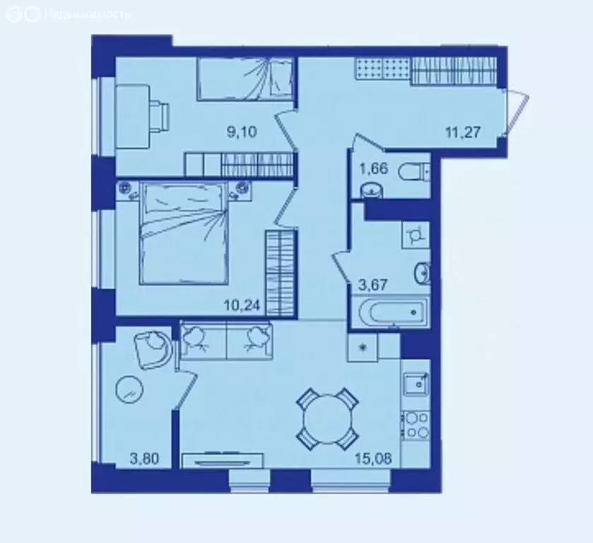 2-комнатная квартира: Брянск, Советская улица, 122 (54.82 м) - Фото 0