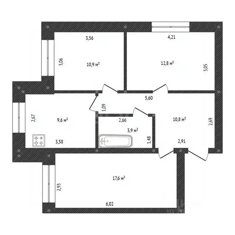 3-к кв. Башкортостан, Уфа ул. Правды, 25/1 (65.6 м) - Фото 2
