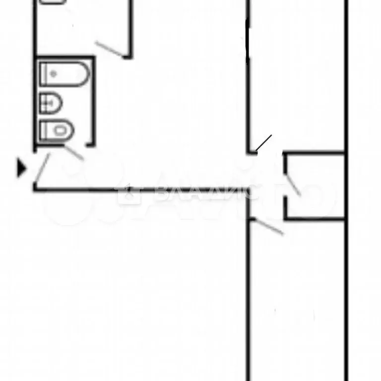 3-к. квартира, 55 м, 2/4 эт. - Фото 0
