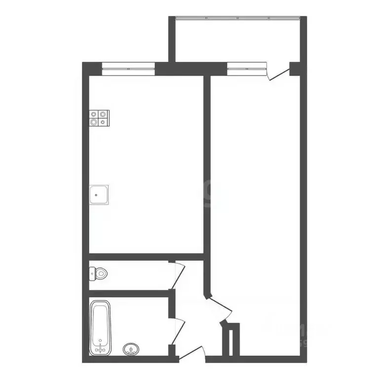 1-к кв. Тульская область, Богородицк Пушкинская ул., 14 (35.6 м) - Фото 0