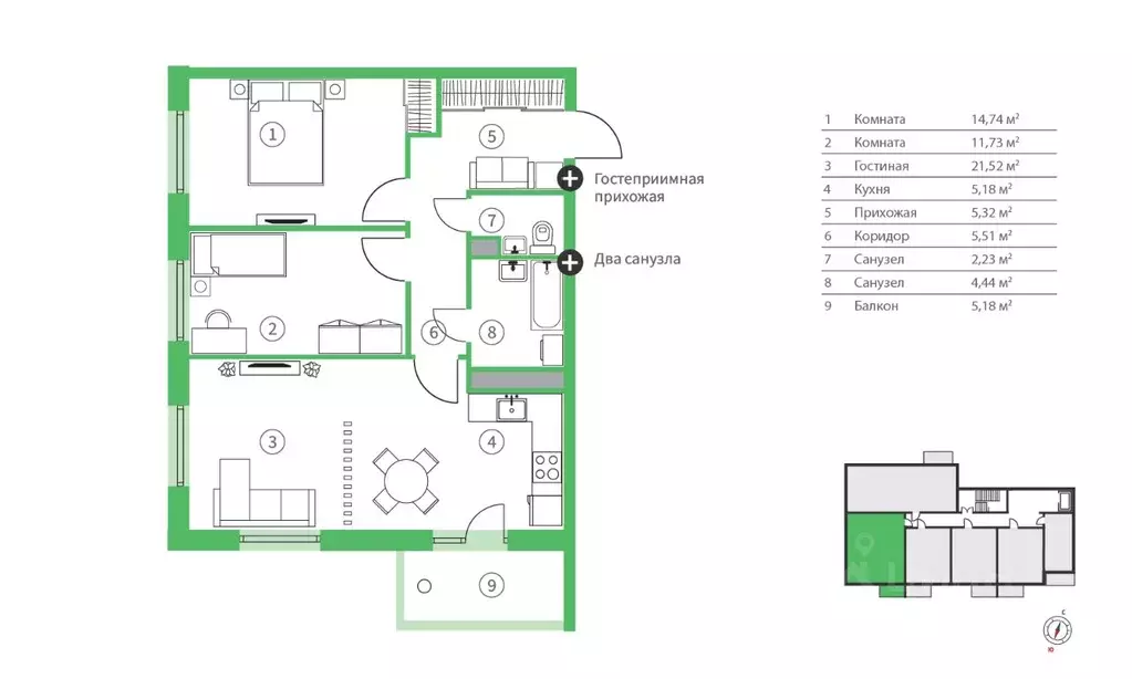 3-к кв. Карелия, Петрозаводск Древлянка-2 тер., Древлянка-6 мкр, Сампо ... - Фото 1