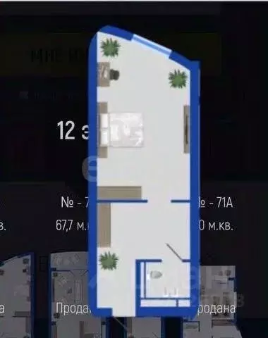 1-к кв. Крым, Ялта ул. Ломоносова, 25 (40.0 м) - Фото 2