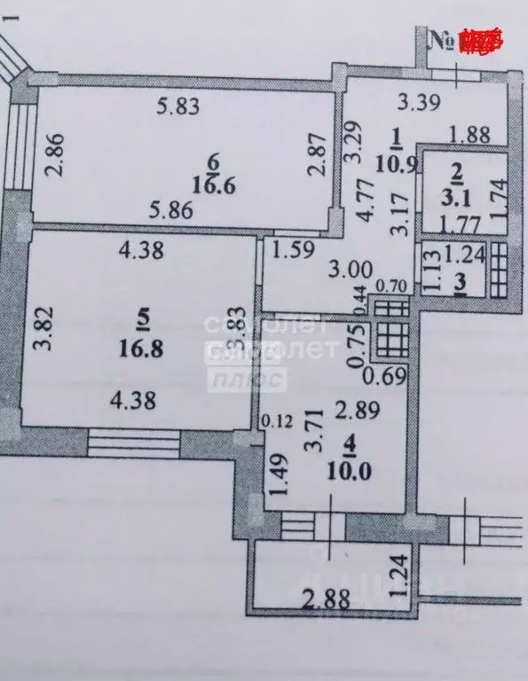 2-к кв. Липецкая область, Липецк ул. Артемова, 3А (58.8 м) - Фото 2