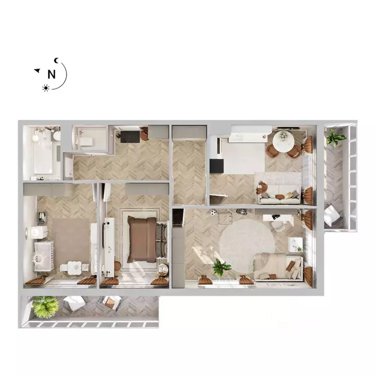 3-к кв. Бурятия, Улан-Удэ Энергетик мкр, 42А (86.1 м) - Фото 1