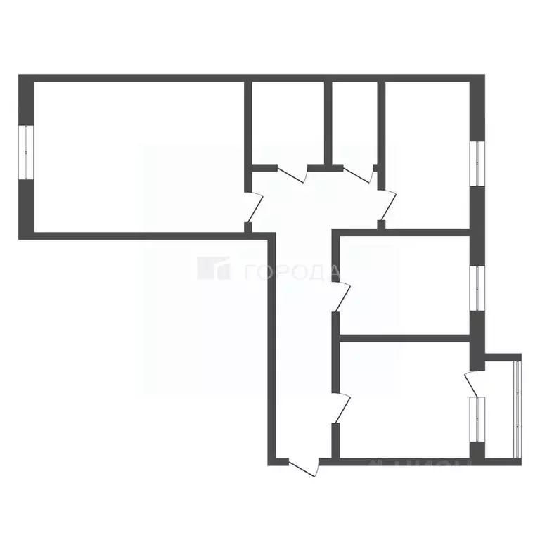 3-к кв. Кемеровская область, Новокузнецк ул. Рокоссовского, 19Б (68.9 ... - Фото 2