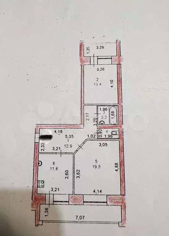 2-к. квартира, 65 м, 1/6 эт. - Фото 0