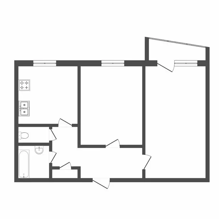 2-комнатная квартира: Тюмень, улица Пермякова, 53 (49.7 м) - Фото 0