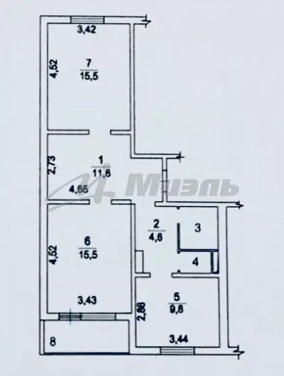 2-к кв. Московская область, Лобня ул. Катюшки, 56 (61.1 м) - Фото 1