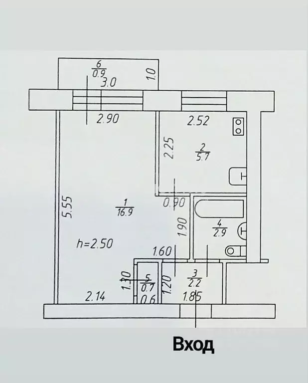 1-к кв. Татарстан, Казань ул. Химиков, 49 (28.4 м) - Фото 2