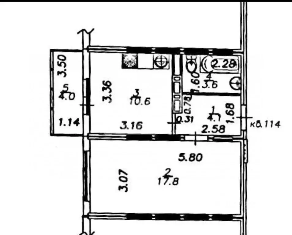 1-к кв. Краснодарский край, Анапа ул. Адмирала Пустошкина, 22к6 (38.0 ... - Фото 2