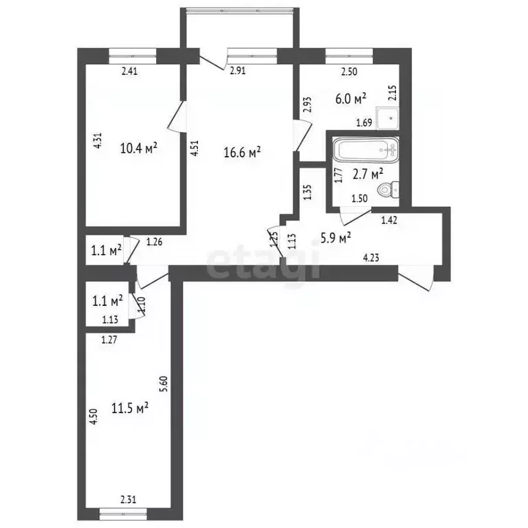 3-к кв. Воронежская область, Борисоглебск Северный мкр, 8 (57.2 м) - Фото 1