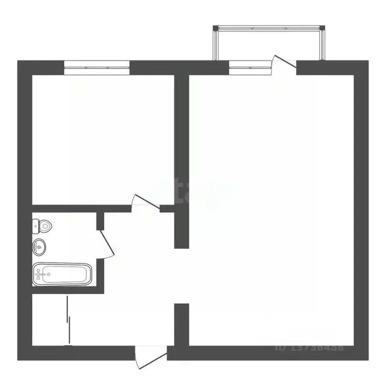 1-к кв. Амурская область, Благовещенск 2-й мкр, ул. Дьяченко, 5 (35.6 ... - Фото 1