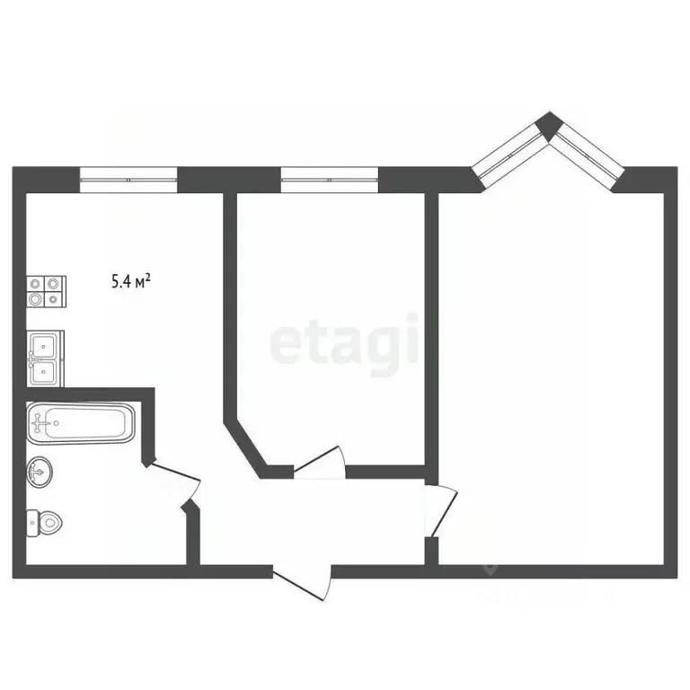 2-к кв. Санкт-Петербург Гаванская ул., 45 (38.8 м) - Фото 1