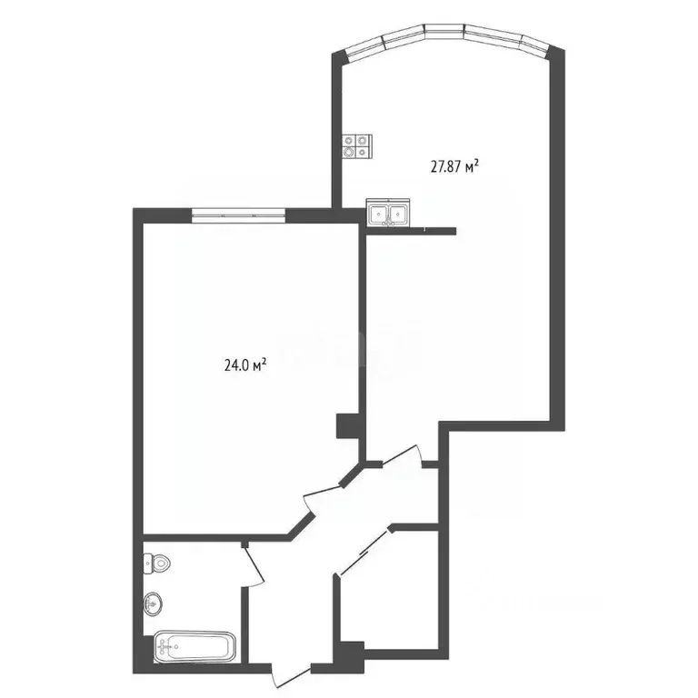 2-к кв. Крым, Ялта ул. Кривошты, 11А (69.0 м) - Фото 2