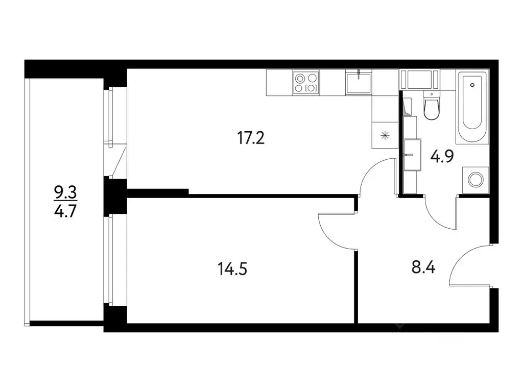 1-к кв. Московская область, Щелково Центральная ул., 67 (49.6 м) - Фото 1