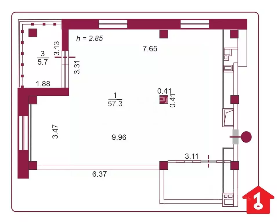 2-к кв. Омская область, Омск ул. 4-я Северная, 6 (62.5 м) - Фото 2