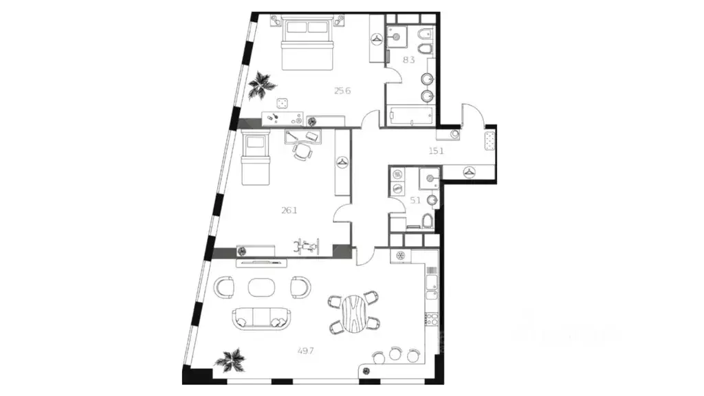 3-к кв. Москва Мытная ул., 40к2 (130.4 м) - Фото 1