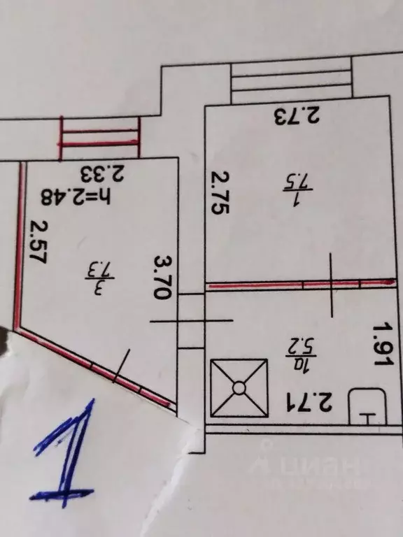 2-к кв. Татарстан, Казань ул. Гудованцева, 1 (49.6 м) - Фото 1