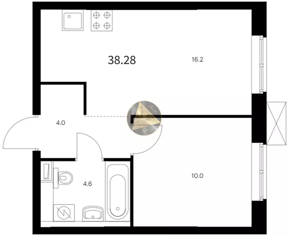 Продаётся 1-к квартира, 38.28 м - Фото 1