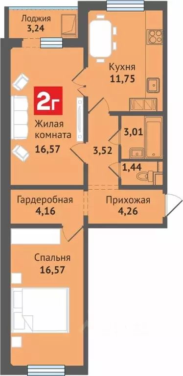 3-к кв. Марий Эл, Медведево городское поселение, Медведево пгт ул. ... - Фото 1