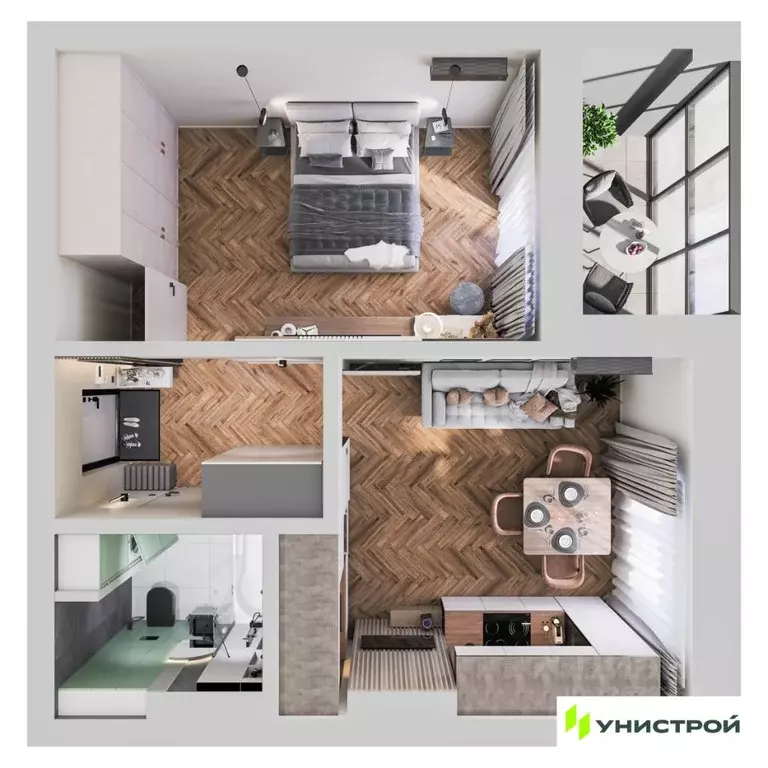 1-к кв. Самарская область, Тольятти 3А кв-л,  (42.57 м) - Фото 1