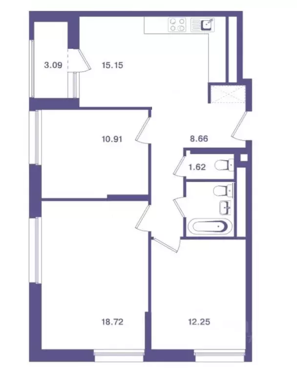 3-к кв. Москва ул. Коминтерна, 15 (73.0 м) - Фото 1