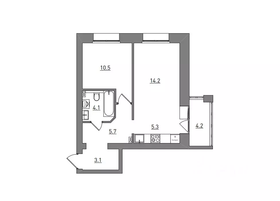 2-к кв. Кировская область, Киров городской округ, пос. Чистые Пруды ... - Фото 2