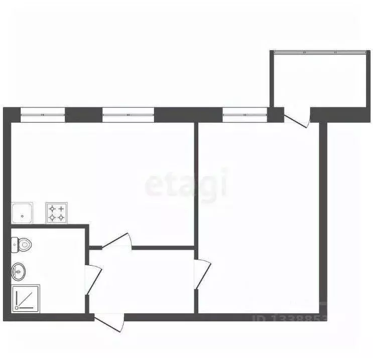2-к кв. Красноярский край, Красноярск Николаевка мкр, ул. Пушкина, 32 ... - Фото 2